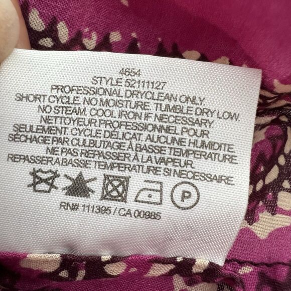 Tory Burch Shirt Women 6 Sequin Stephanie Tunic Fuchsia Lightweight Vibrant - Picture 9 of 11